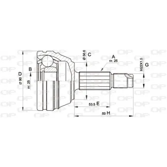 Embout de cardan avant (kit de réparation) OPEN PARTS CVJ5198.10