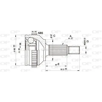 Embout de cardan avant (kit de réparation) OPEN PARTS CVJ5201.10