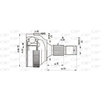 Embout de cardan avant (kit de réparation) OPEN PARTS CVJ5206.10