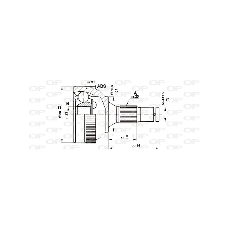 Embout de cardan avant (kit de réparation) OPEN PARTS CVJ5206.10