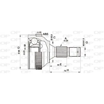 Embout de cardan avant (kit de réparation) OPEN PARTS CVJ5208.10