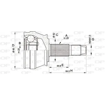 Embout de cardan avant (kit de réparation) OPEN PARTS CVJ5209.10