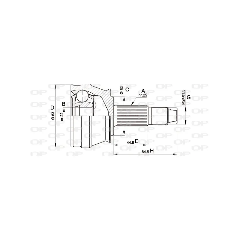 Embout de cardan avant (kit de réparation) OPEN PARTS CVJ5209.10