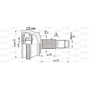 Embout de cardan avant (kit de réparation) OPEN PARTS CVJ5210.10