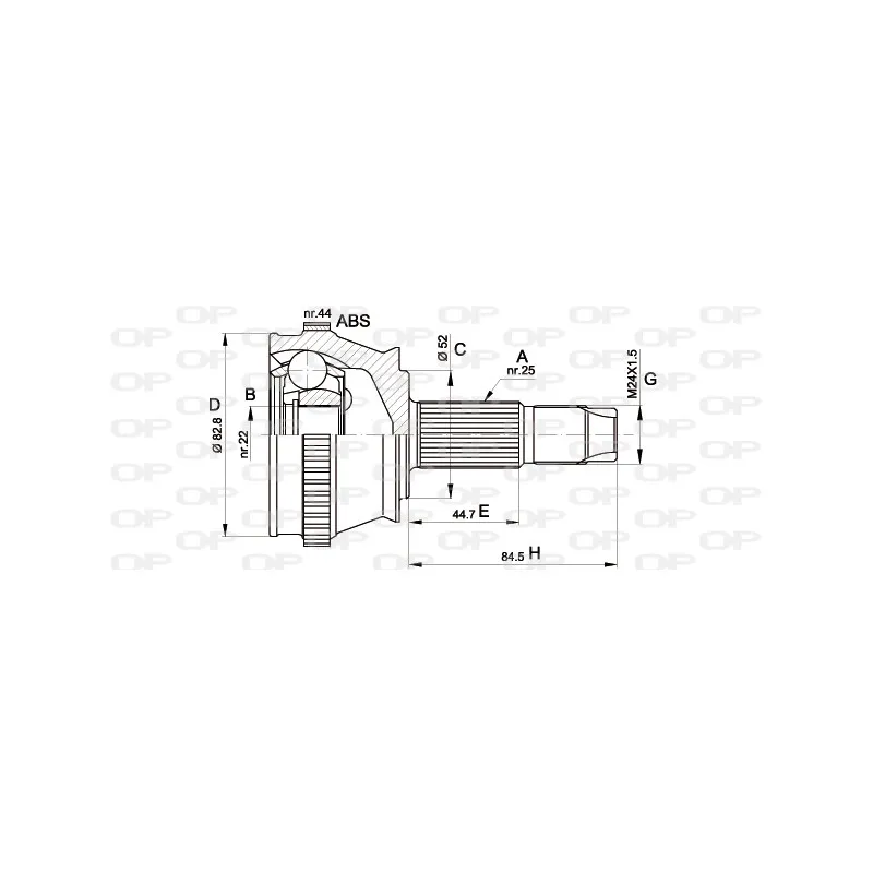 Embout de cardan avant (kit de réparation) OPEN PARTS CVJ5210.10