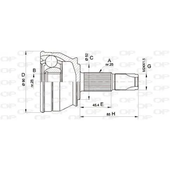 Embout de cardan avant (kit de réparation) OPEN PARTS CVJ5211.10