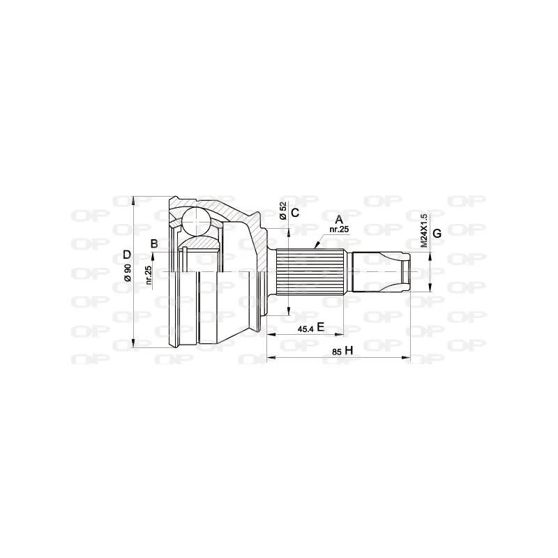 Embout de cardan avant (kit de réparation) OPEN PARTS CVJ5211.10