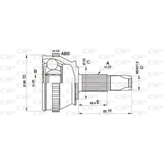 Embout de cardan avant (kit de réparation) OPEN PARTS CVJ5212.10