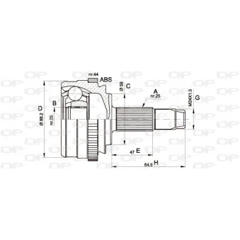 Embout de cardan avant (kit de réparation) OPEN PARTS CVJ5214.10