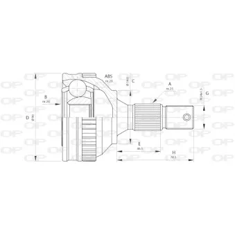 Embout de cardan avant (kit de réparation) OPEN PARTS CVJ5216.10