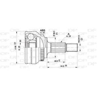 Embout de cardan avant (kit de réparation) OPEN PARTS CVJ5217.10
