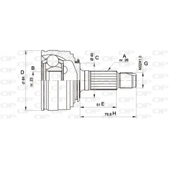 Embout de cardan avant (kit de réparation) OPEN PARTS CVJ5218.10