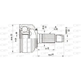 Embout de cardan avant (kit de réparation) OPEN PARTS CVJ5219.10