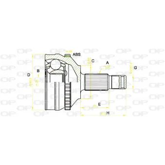 Embout de cardan avant (kit de réparation) OPEN PARTS CVJ5222.10