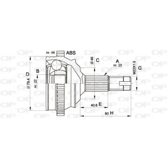 Embout de cardan avant (kit de réparation) OPEN PARTS CVJ5225.10
