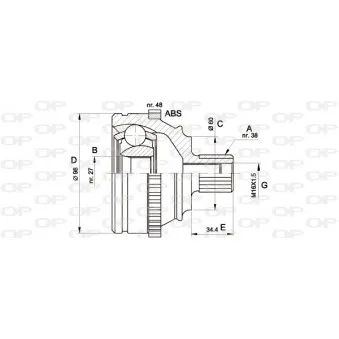 Embout de cardan avant (kit de réparation) OPEN PARTS CVJ5227.10