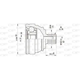 Embout de cardan avant (kit de réparation) OPEN PARTS CVJ5228.10