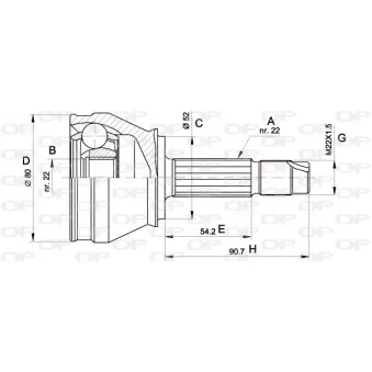 Embout de cardan avant (kit de réparation) OPEN PARTS CVJ5229.10