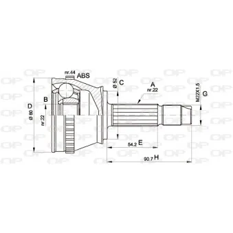 Embout de cardan avant (kit de réparation) OPEN PARTS CVJ5230.10