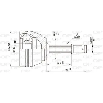 Embout de cardan avant (kit de réparation) OPEN PARTS CVJ5231.10
