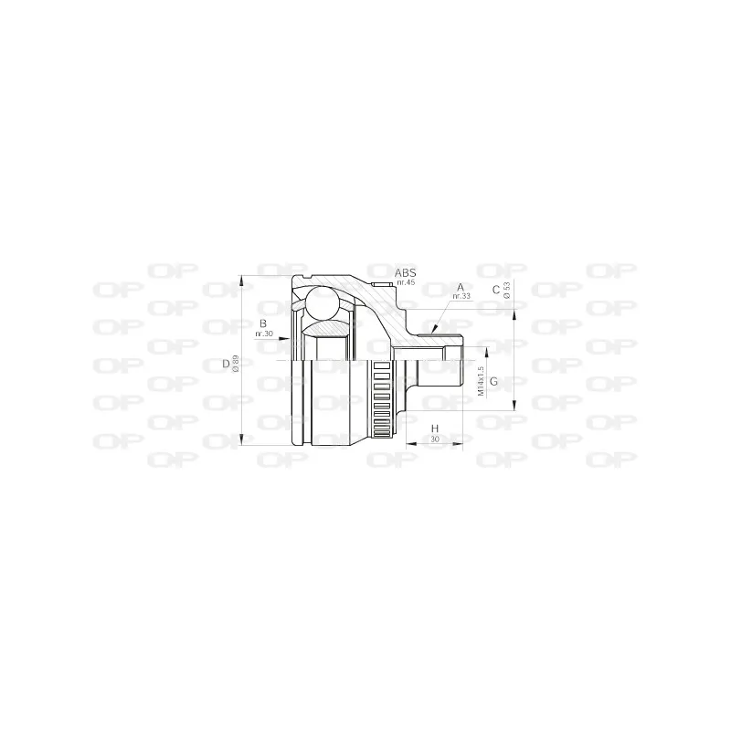 Embout de cardan avant (kit de réparation) OPEN PARTS CVJ5233.10