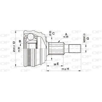 Embout de cardan avant (kit de réparation) OPEN PARTS CVJ5235.10