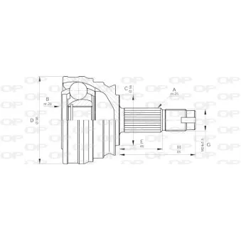 Embout de cardan avant (kit de réparation) OPEN PARTS CVJ5238.10