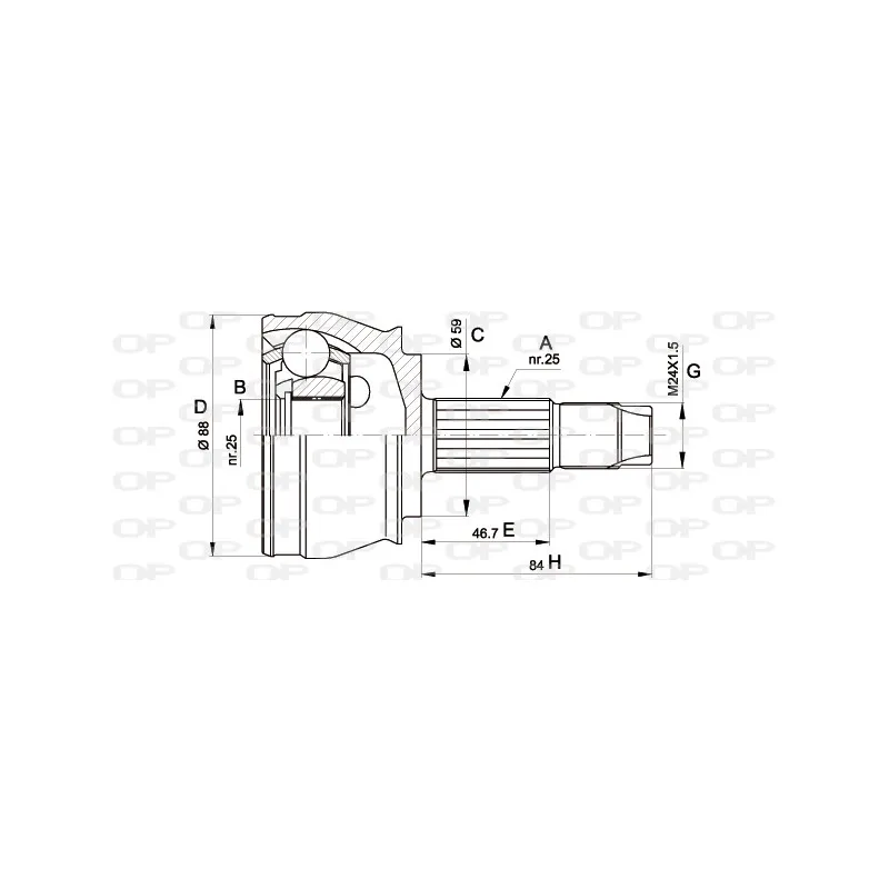 Embout de cardan avant (kit de réparation) OPEN PARTS CVJ5239.10