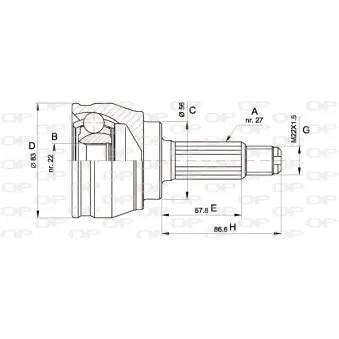 Embout de cardan avant (kit de réparation) OPEN PARTS CVJ5241.10