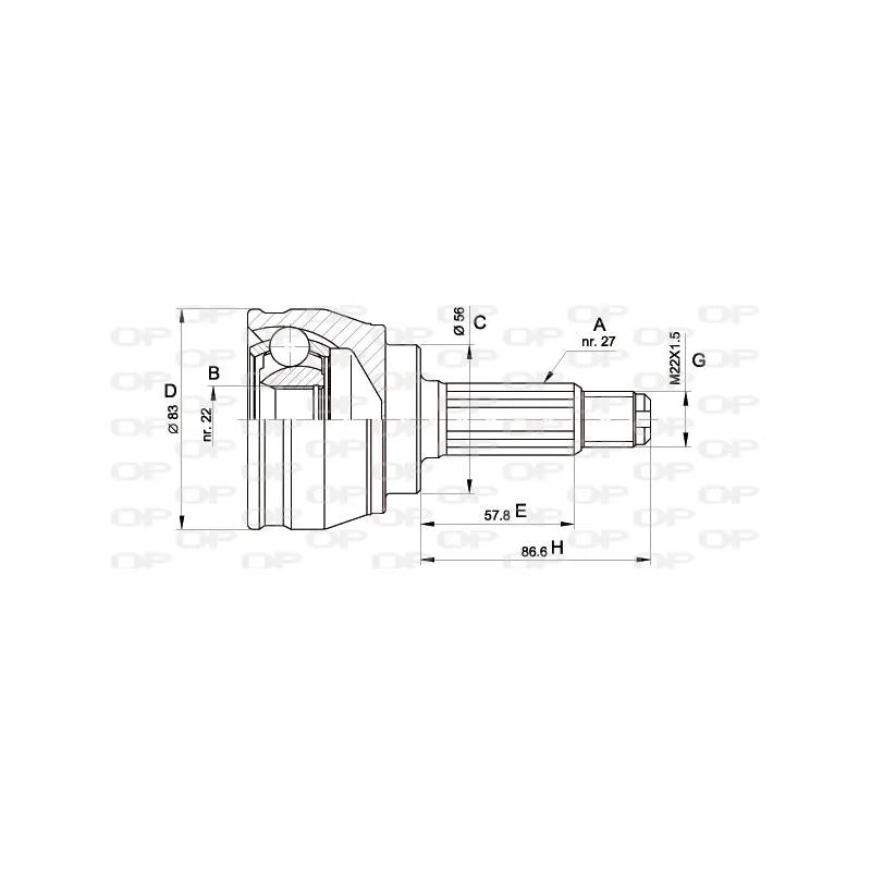 Embout de cardan avant (kit de réparation) OPEN PARTS CVJ5241.10