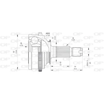 Embout de cardan avant (kit de réparation) OPEN PARTS CVJ5244.10