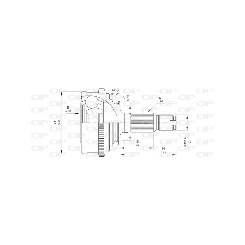 Embout de cardan avant (kit de réparation) OPEN PARTS CVJ5244.10