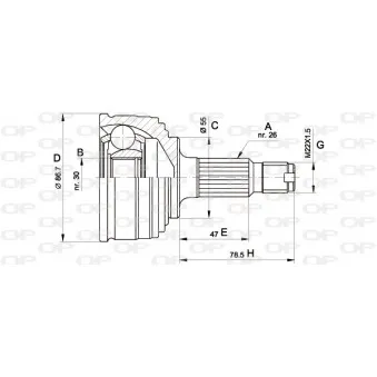 Embout de cardan avant (kit de réparation) OPEN PARTS CVJ5245.10