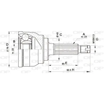Embout de cardan avant (kit de réparation) OPEN PARTS CVJ5246.10