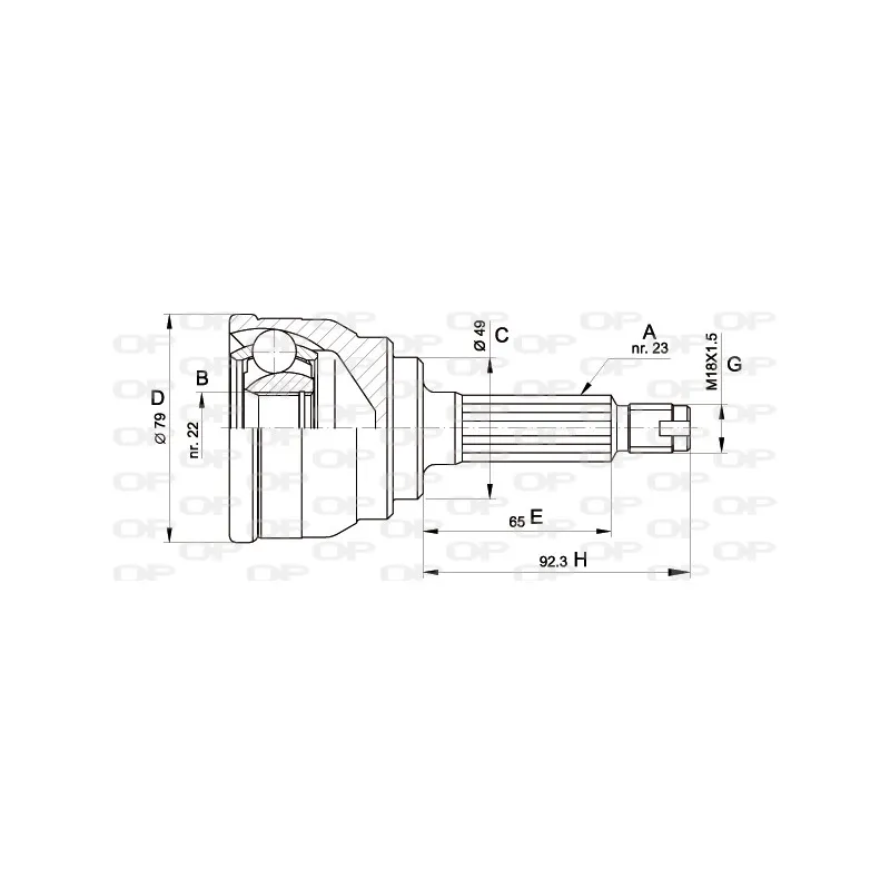 Embout de cardan avant (kit de réparation) OPEN PARTS CVJ5246.10