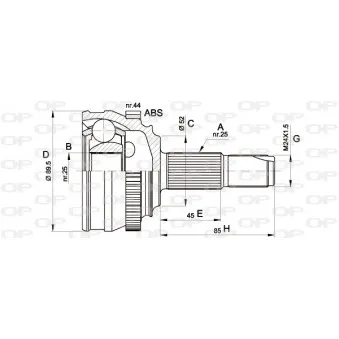 Embout de cardan avant (kit de réparation) OPEN PARTS CVJ5251.10