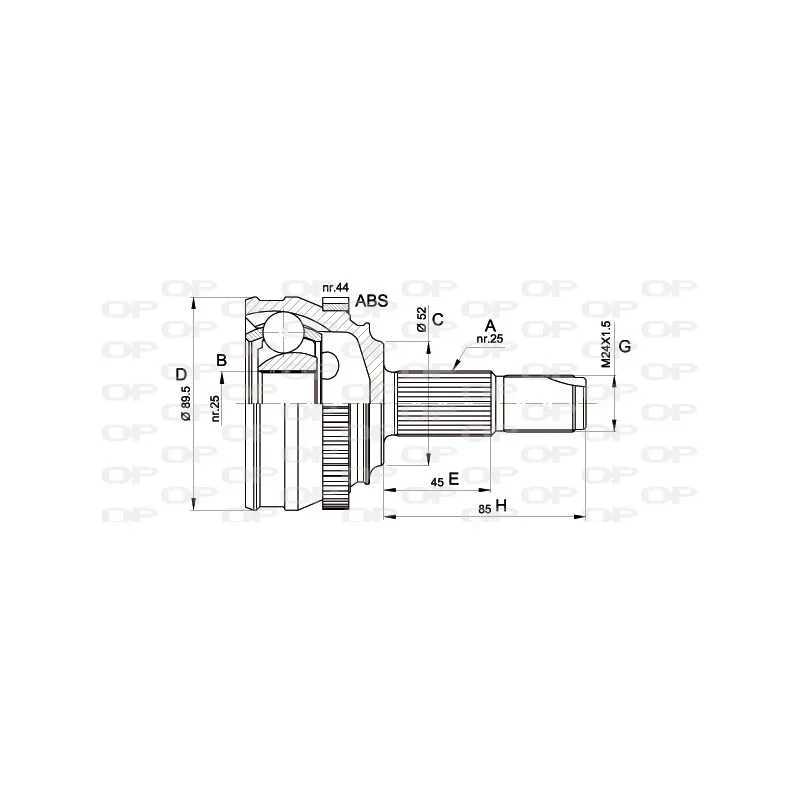 Embout de cardan avant (kit de réparation) OPEN PARTS CVJ5251.10