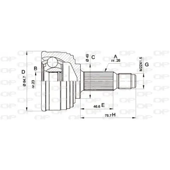 Embout de cardan avant (kit de réparation) OPEN PARTS CVJ5254.10