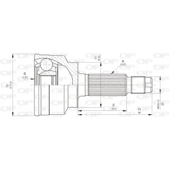Embout de cardan avant (kit de réparation) OPEN PARTS CVJ5255.10