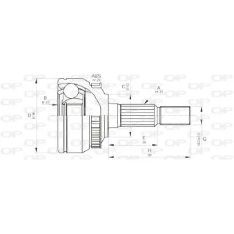 Embout de cardan avant (kit de réparation) OPEN PARTS CVJ5263.10