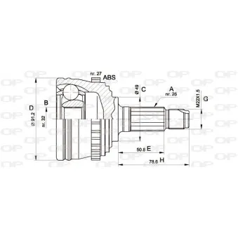 Embout de cardan avant (kit de réparation) OPEN PARTS CVJ5264.10