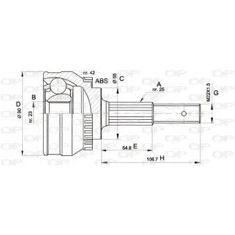 Embout de cardan avant (kit de réparation) OPEN PARTS CVJ5269.10