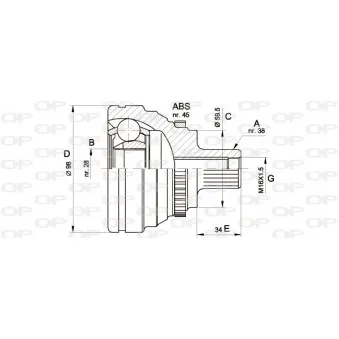 Embout de cardan avant (kit de réparation) OPEN PARTS CVJ5271.10