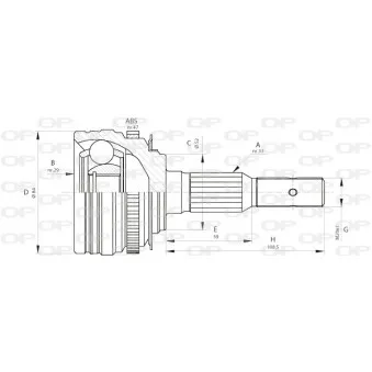 Embout de cardan avant (kit de réparation) OPEN PARTS CVJ5273.10