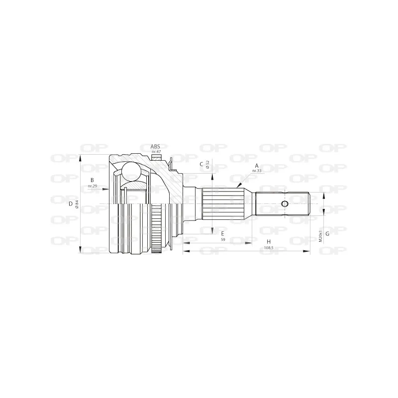 Embout de cardan avant (kit de réparation) OPEN PARTS CVJ5273.10