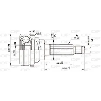 Embout de cardan avant (kit de réparation) OPEN PARTS CVJ5274.10