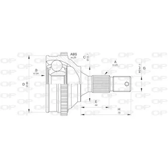 Embout de cardan avant (kit de réparation) OPEN PARTS CVJ5276.10