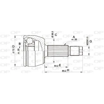 Embout de cardan avant (kit de réparation) OPEN PARTS CVJ5277.10