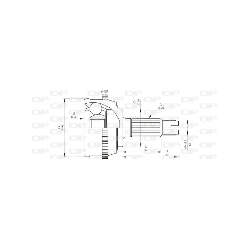 Embout de cardan avant (kit de réparation) OPEN PARTS CVJ5278.10