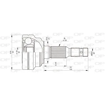 Embout de cardan avant (kit de réparation) OPEN PARTS CVJ5281.10